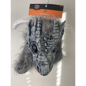 Kids XL Dragon Mask Halloween Costume Gray Headpiece Hyde‎ and Eek Boutique